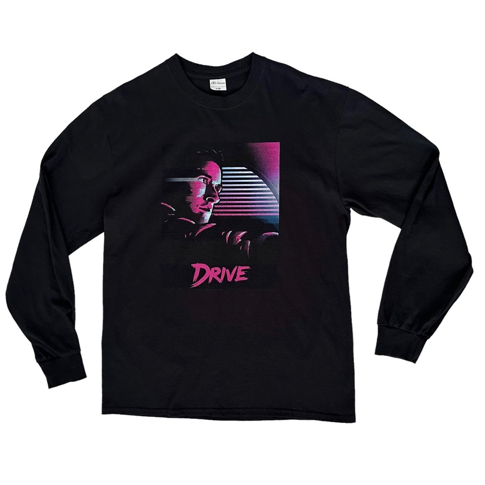 Drive Movie Shirt Long Sleeve Tee Black Size Large